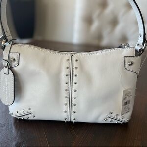 NWT Michael Kors White Leather Shoulder Bag